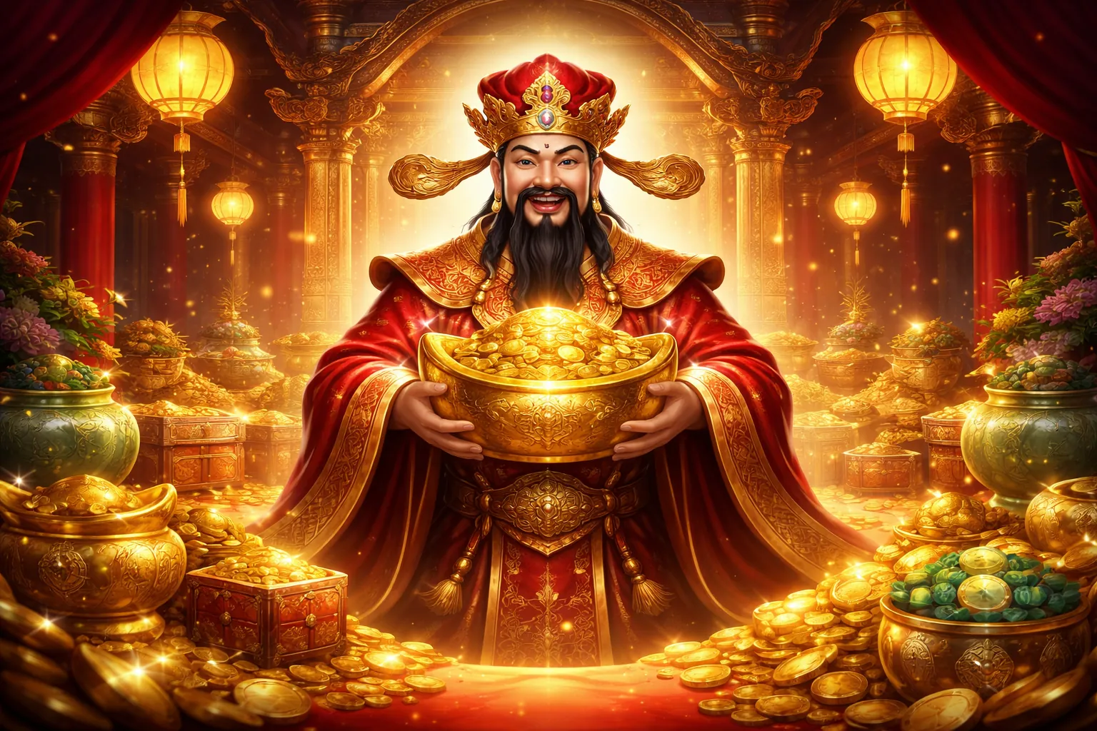 Sân đấu gà trực tuyến với hiệu ứng vàng đỏ rực rỡ